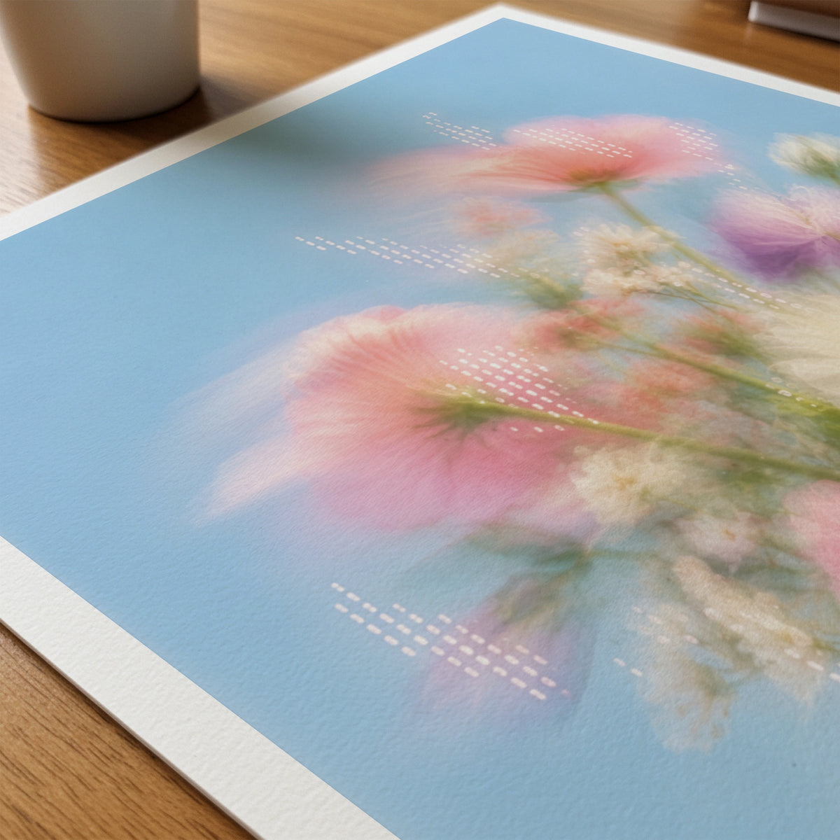 Blurred Florals I wall art in a room