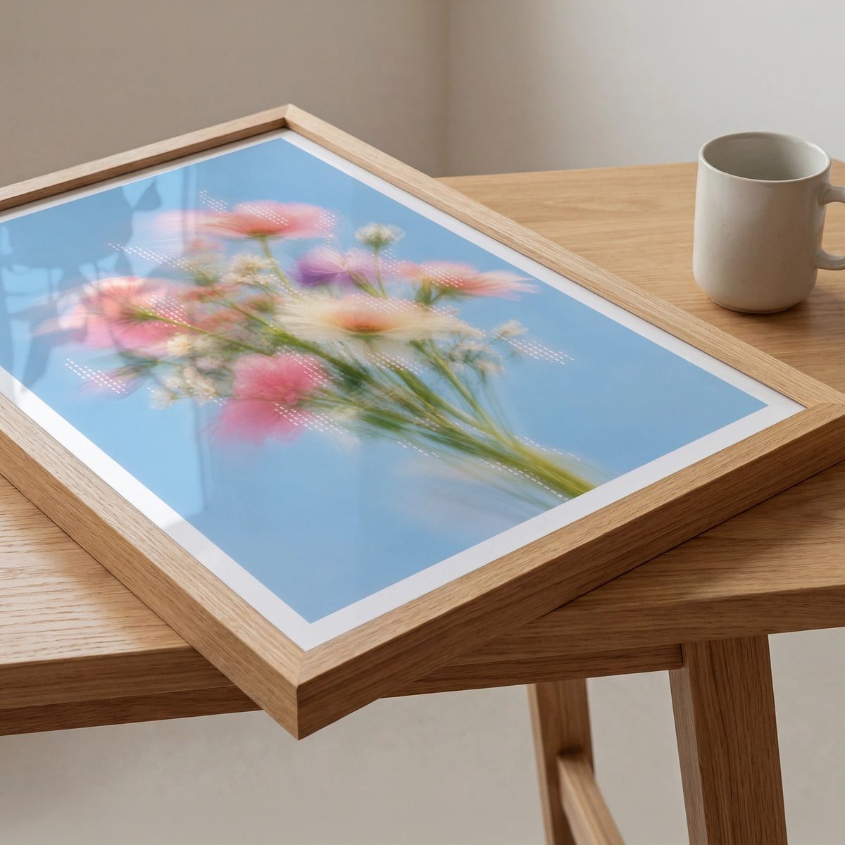 Blurred Florals I wall art in a room
