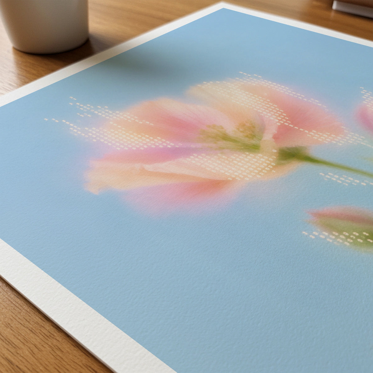Blurred Florals II wall art in a room