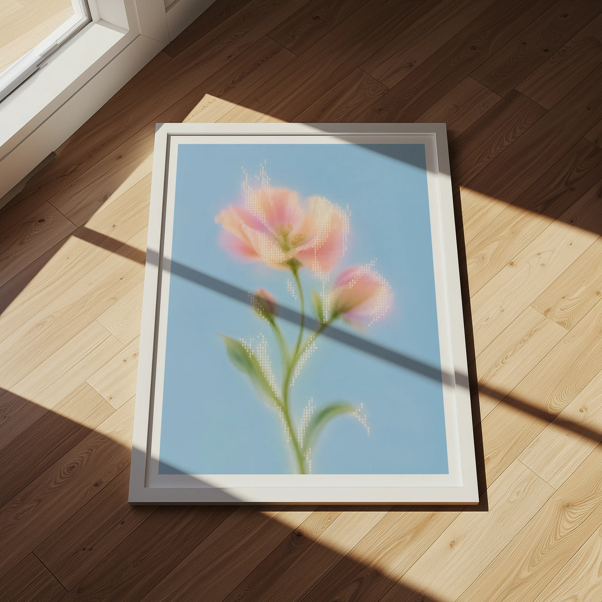 Blurred Florals II wall art in a room