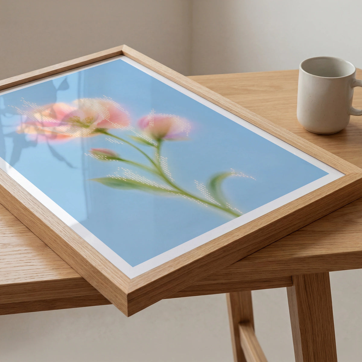 Blurred Florals II wall art in a room