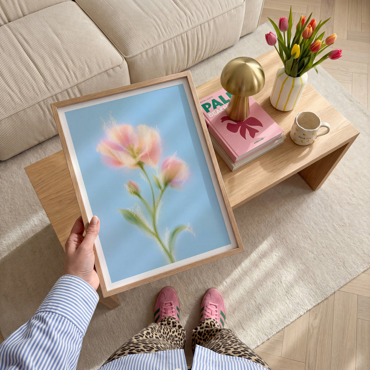 Blurred Florals II wall art in a room