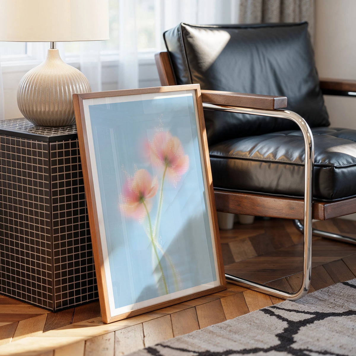Blurred Florals III wall art in a room