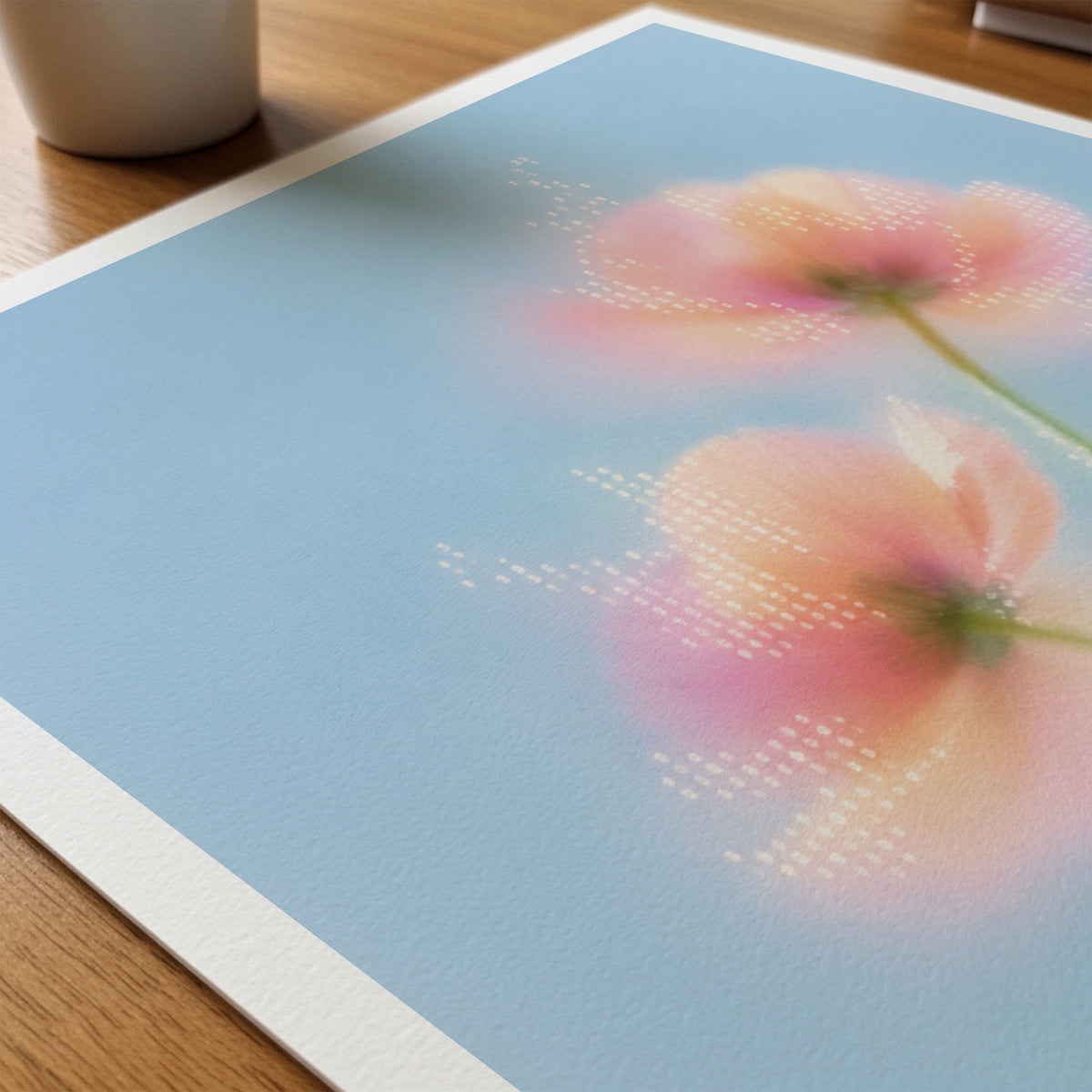 Blurred Florals III wall art in a room
