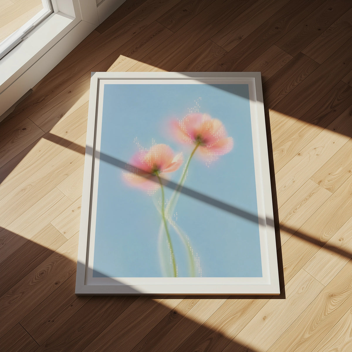 Blurred Florals III wall art in a room