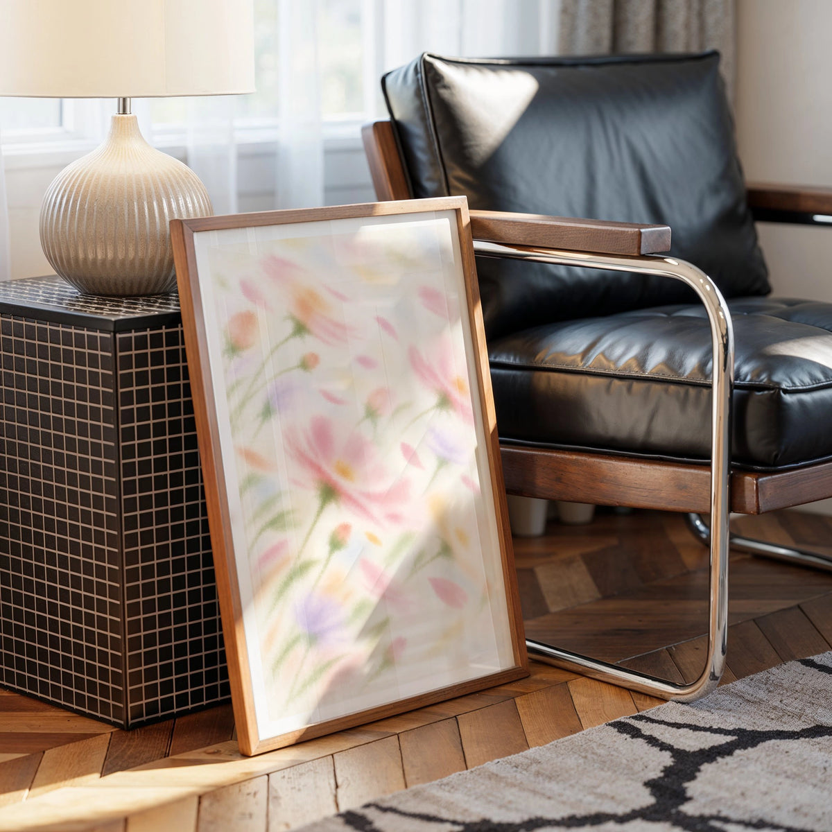 Blurred Florals IV wall art in a room