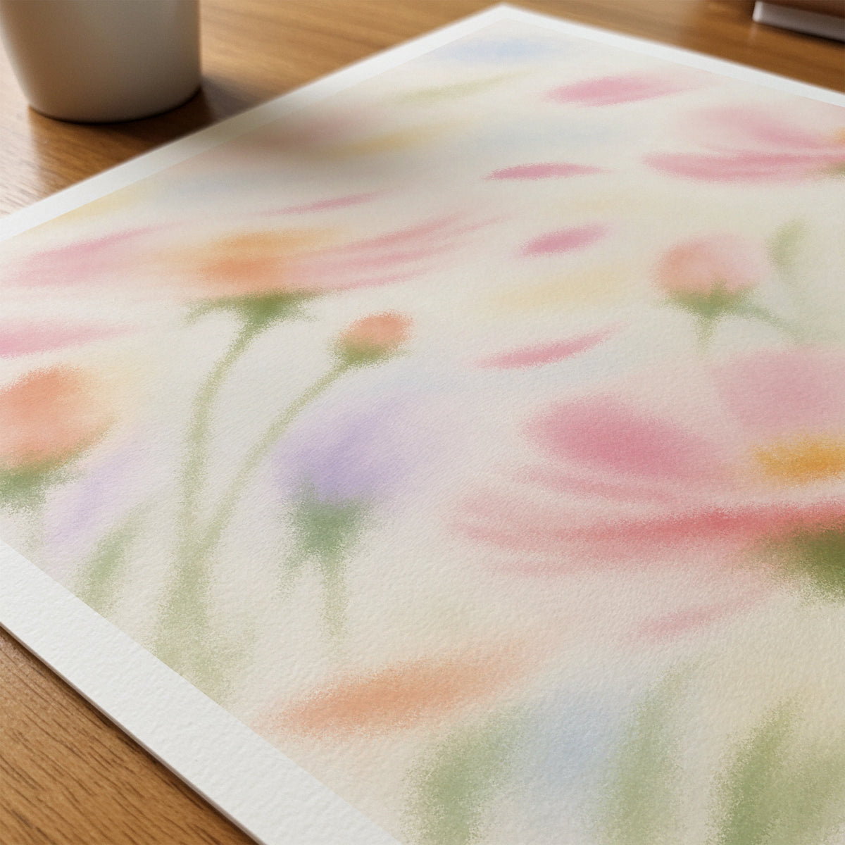 Blurred Florals IV wall art in a room