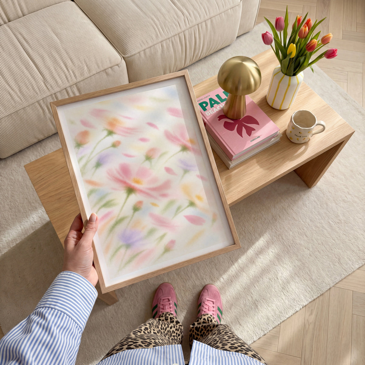 Blurred Florals IV wall art in a room