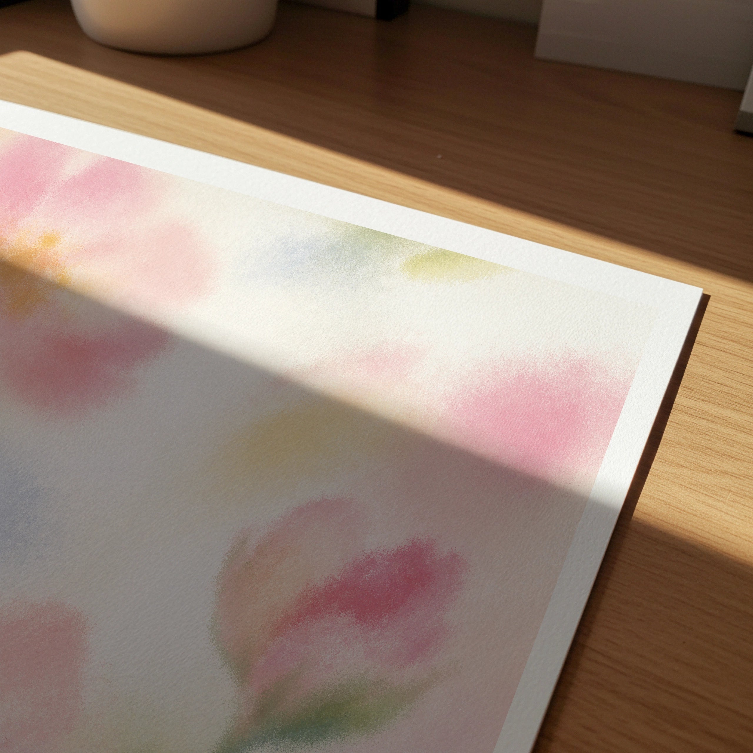 Blurred Florals V wall art in a room