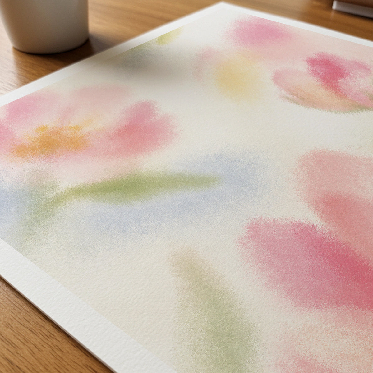 Blurred Florals V wall art in a room