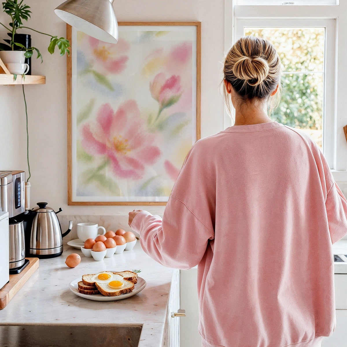 Blurred Florals V wall art in a room