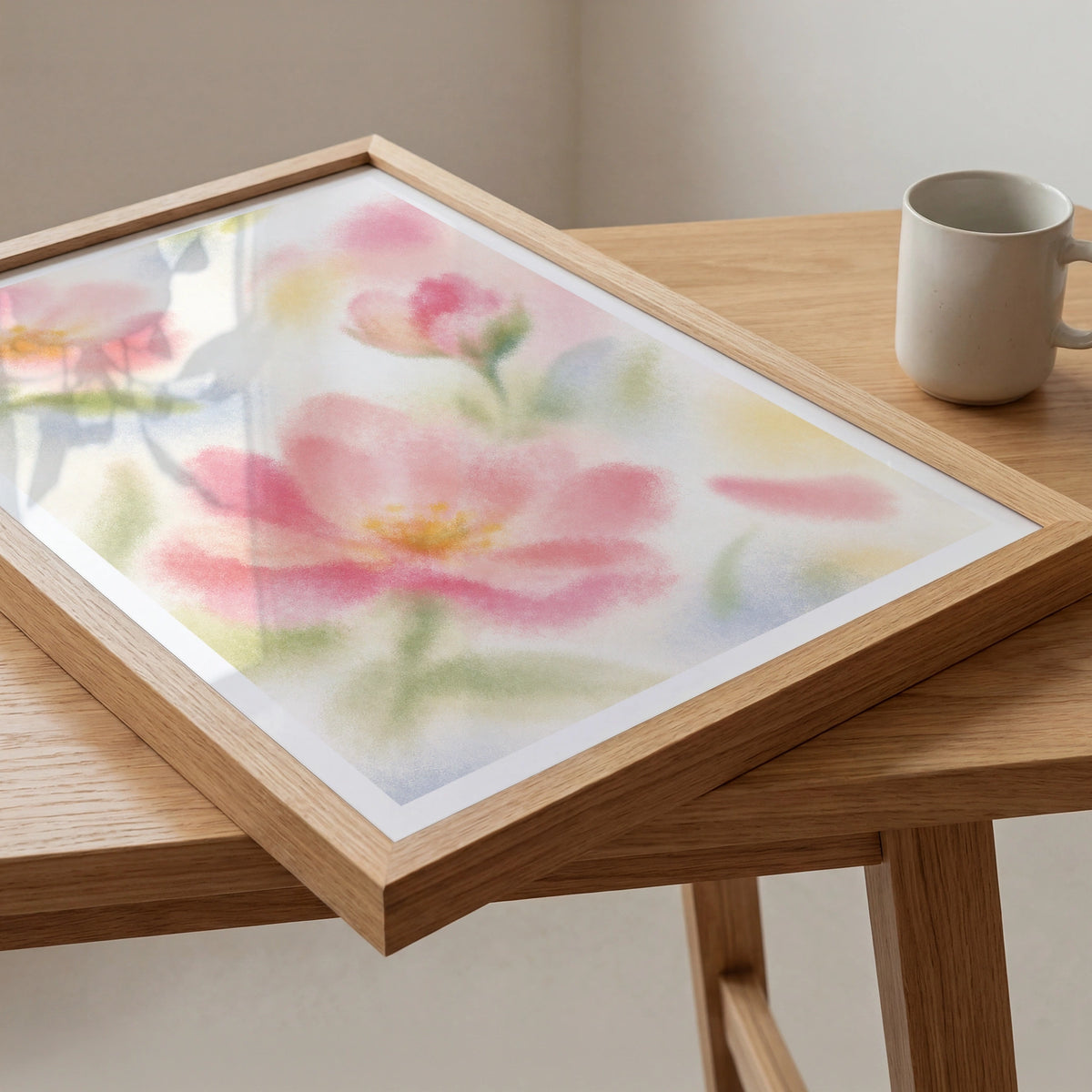 Blurred Florals V wall art in a room