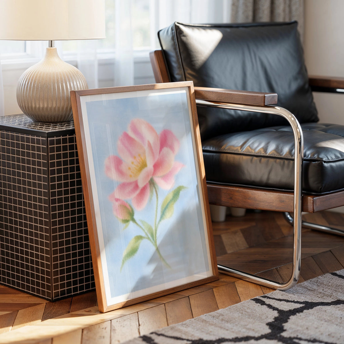 Blurred Florals VI wall art in a room