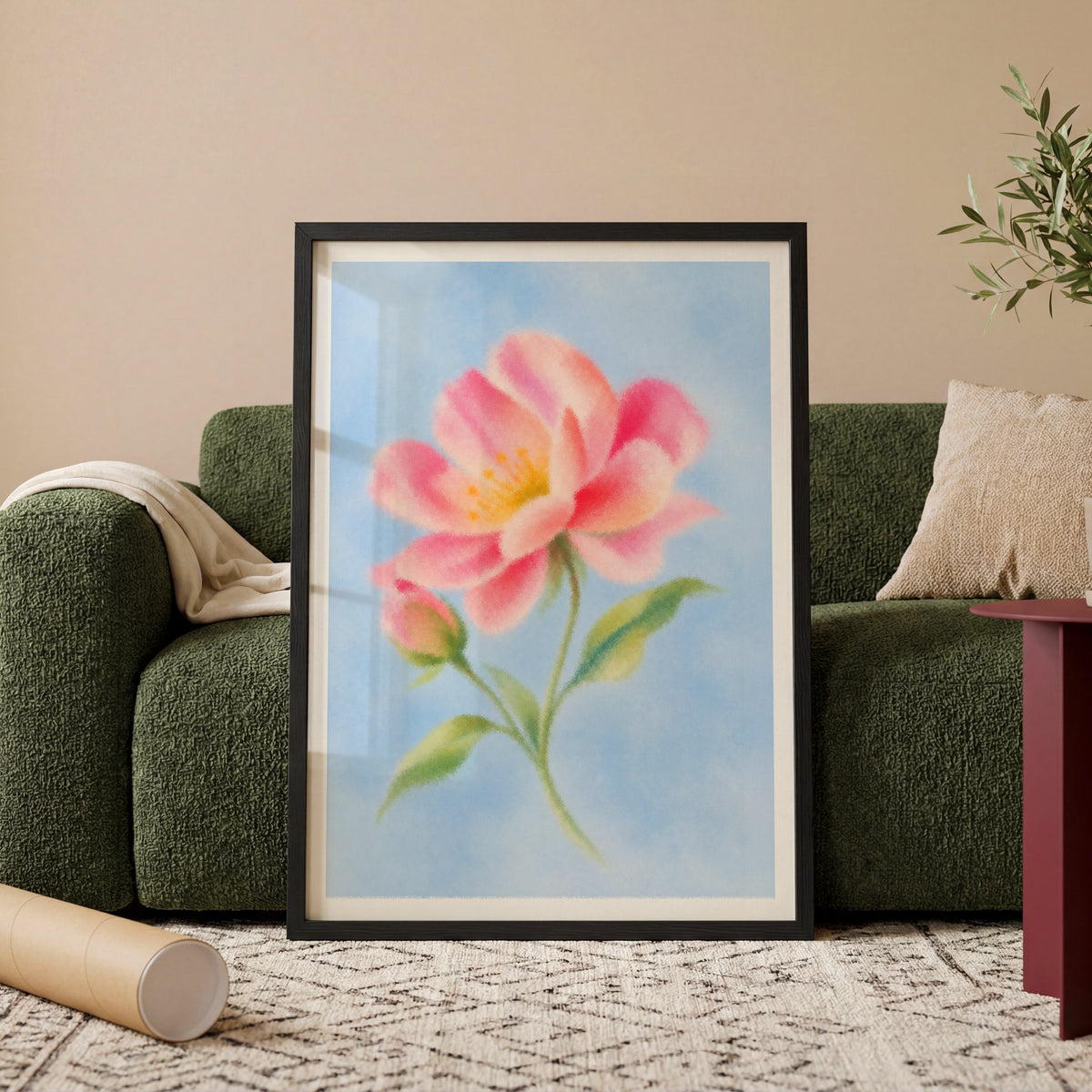 Blurred Florals VI wall art in a room