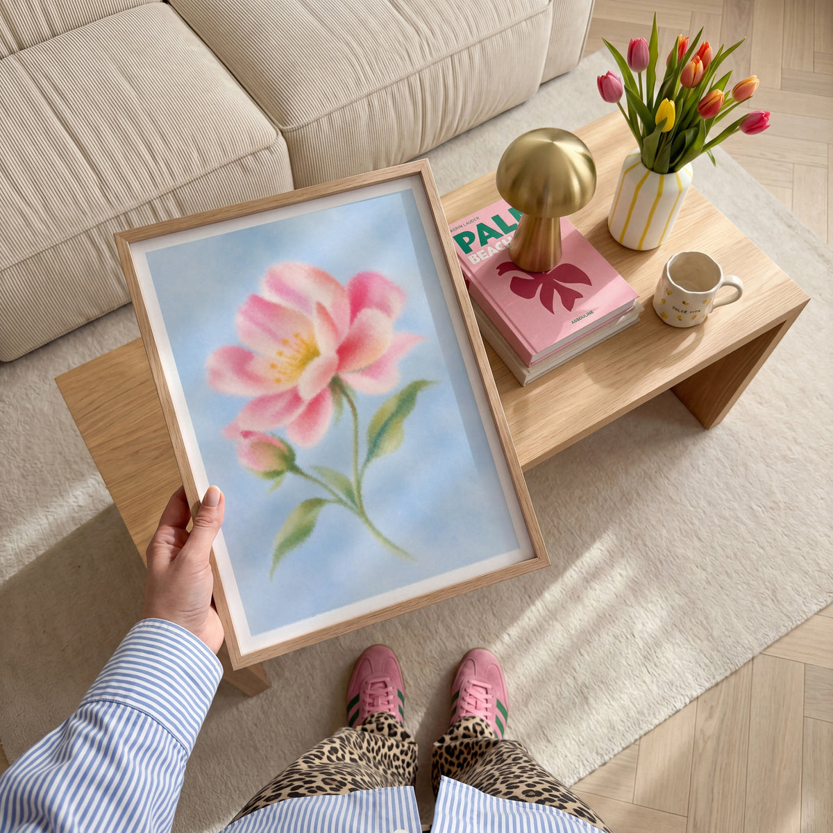 Blurred Florals VI wall art in a room