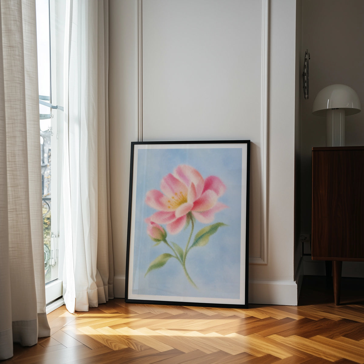 Blurred Florals VI wall art in a room