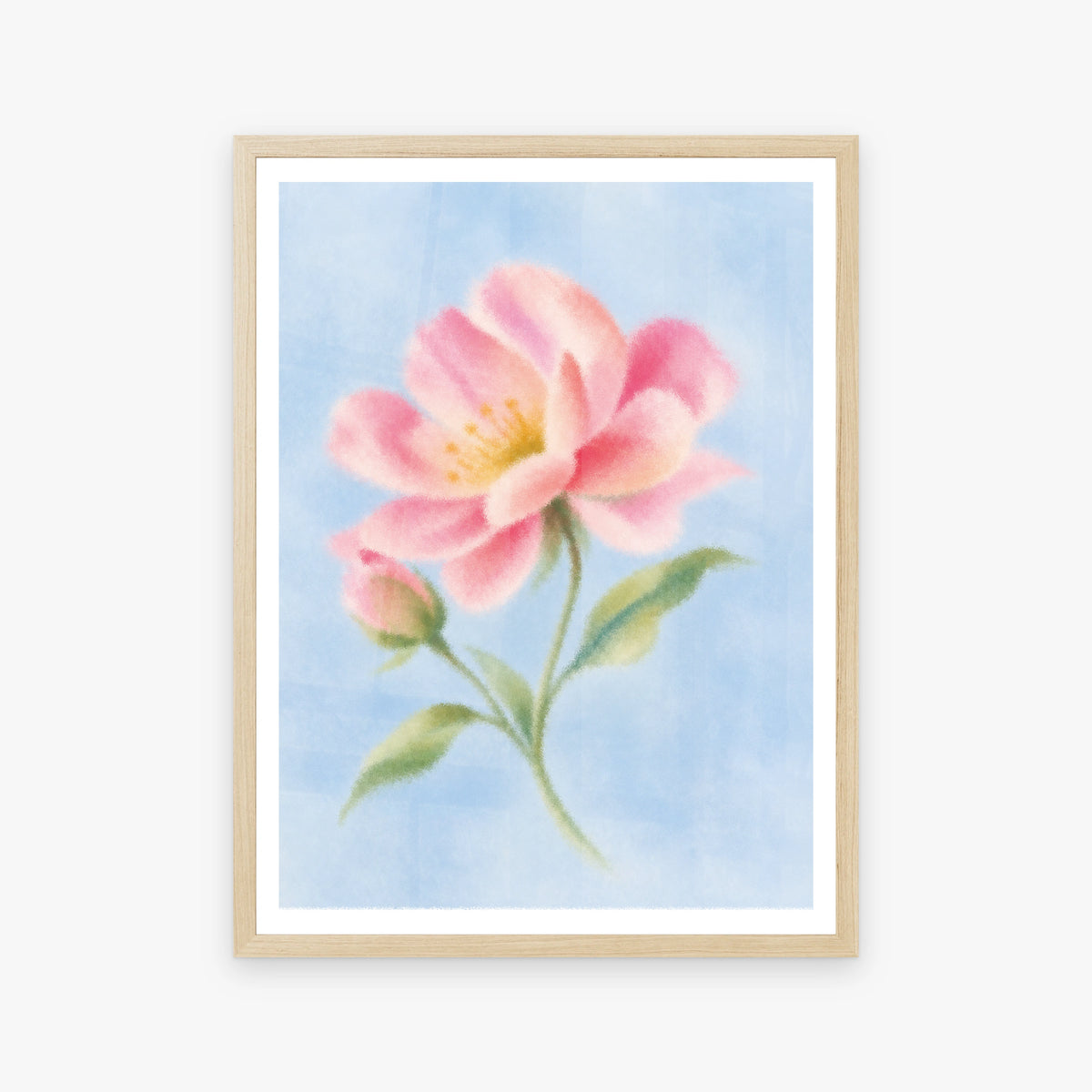 Blurred Florals VI in a wood frame