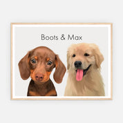 Pet Portrait - Two Pets - Framed