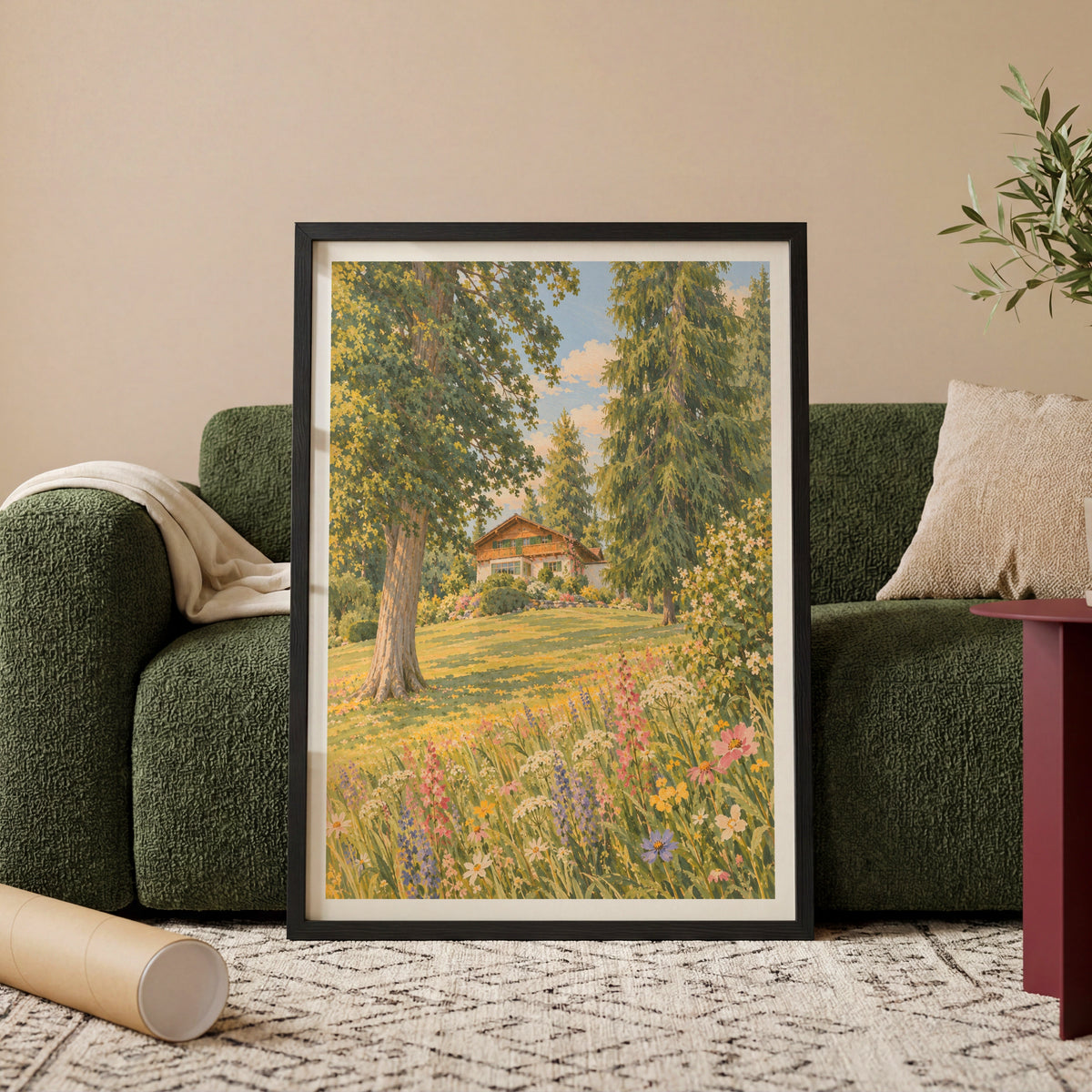 Floral Landscapes I wall art in a room