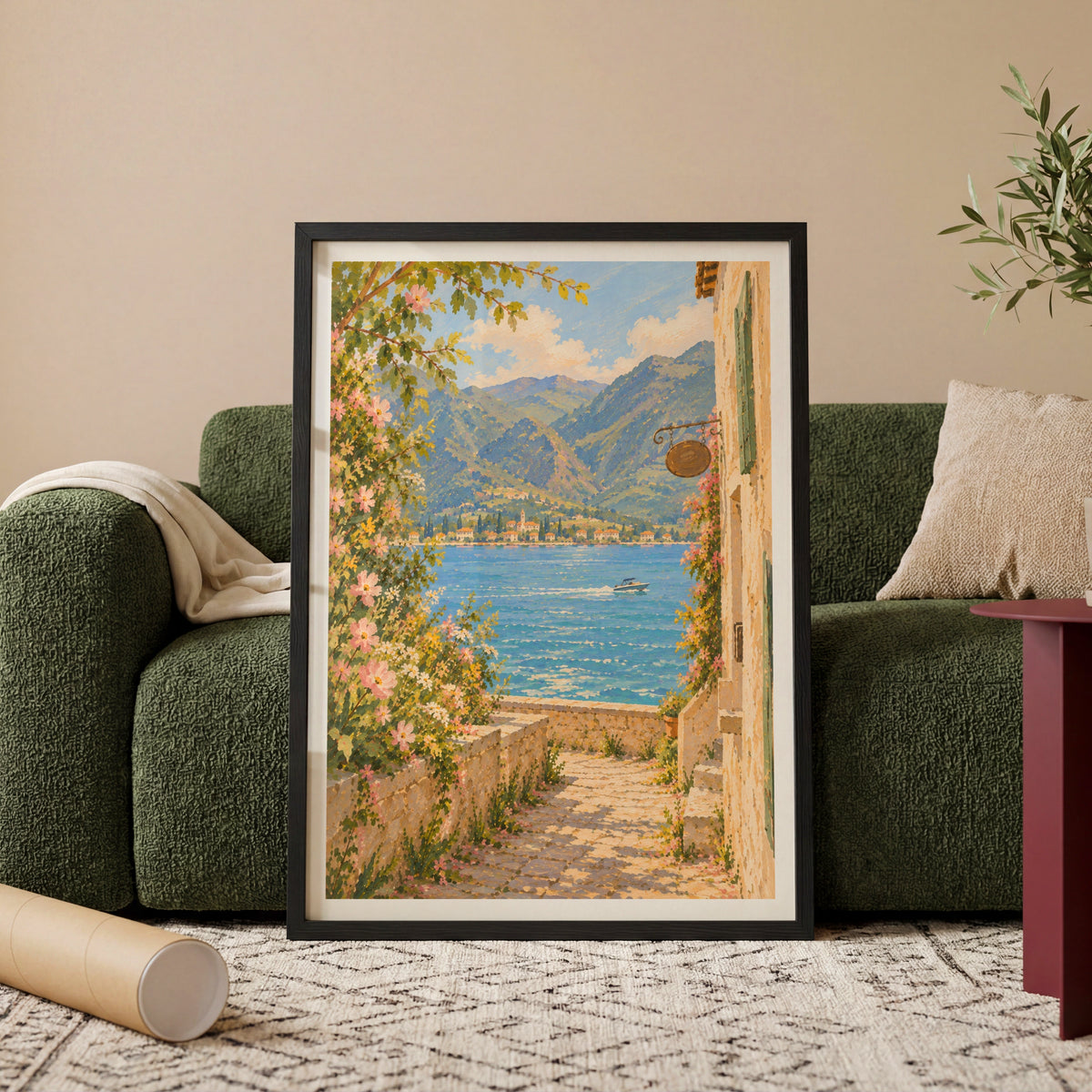 Floral Landscapes II wall art in a room
