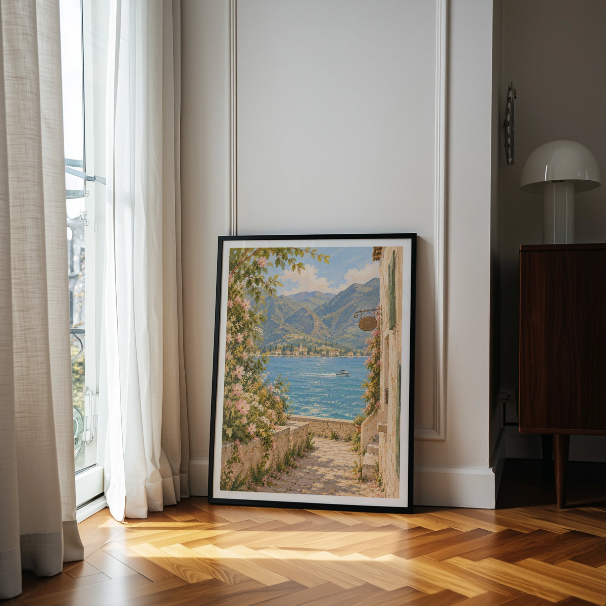 Floral Landscapes II wall art in a room