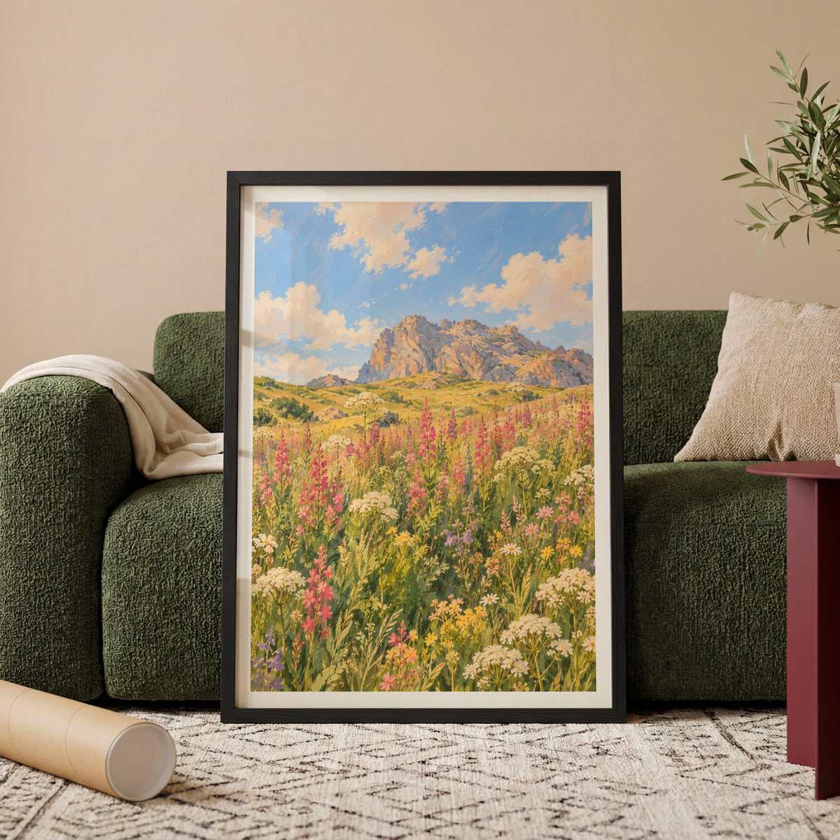 Floral Landscapes III wall art in a room