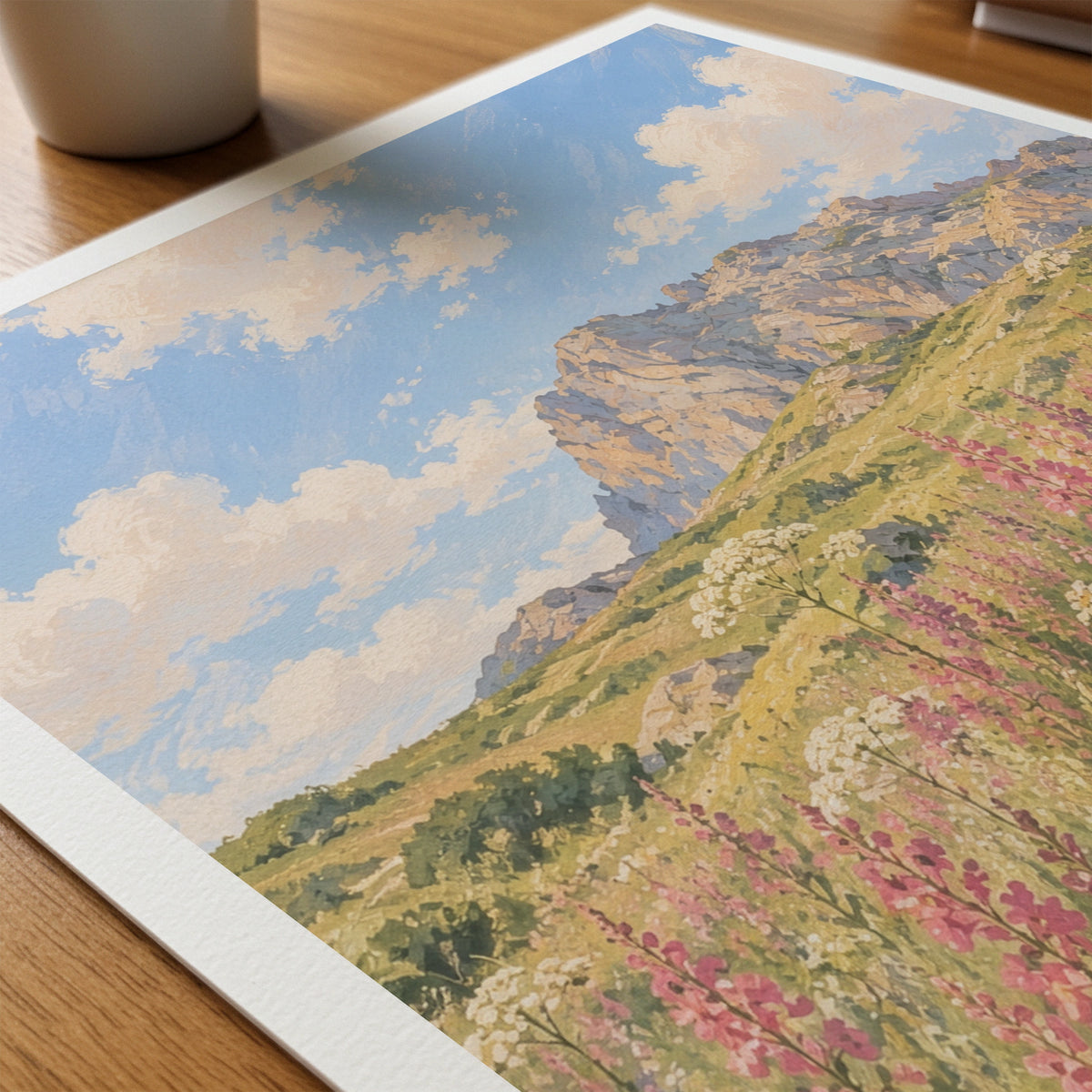 Floral Landscapes III wall art in a room