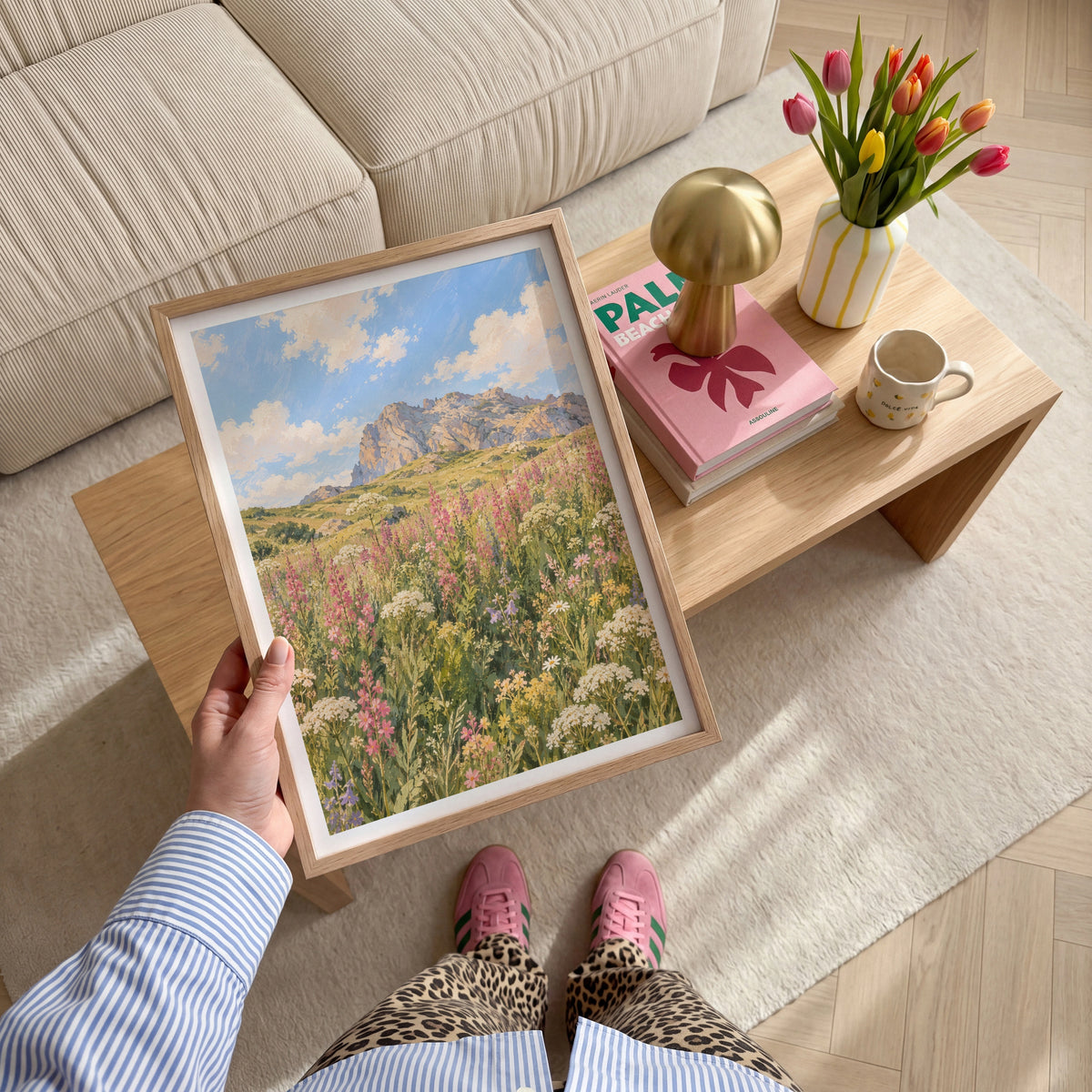 Floral Landscapes III wall art in a room