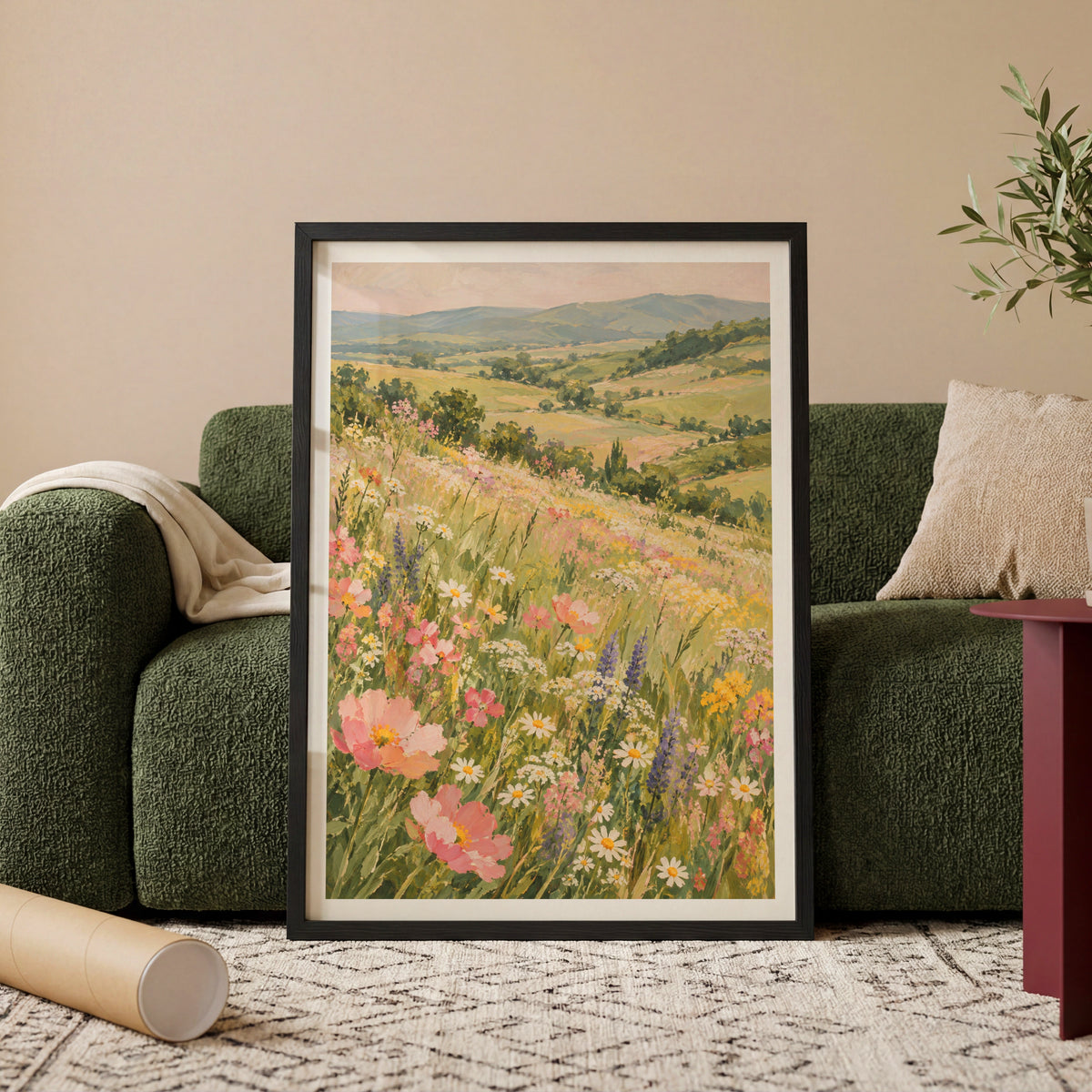 Floral Landscapes V wall art in a room
