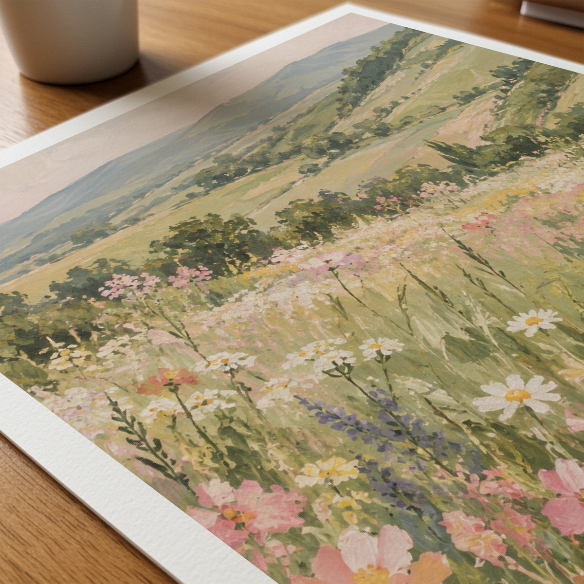 Floral Landscapes V wall art in a room