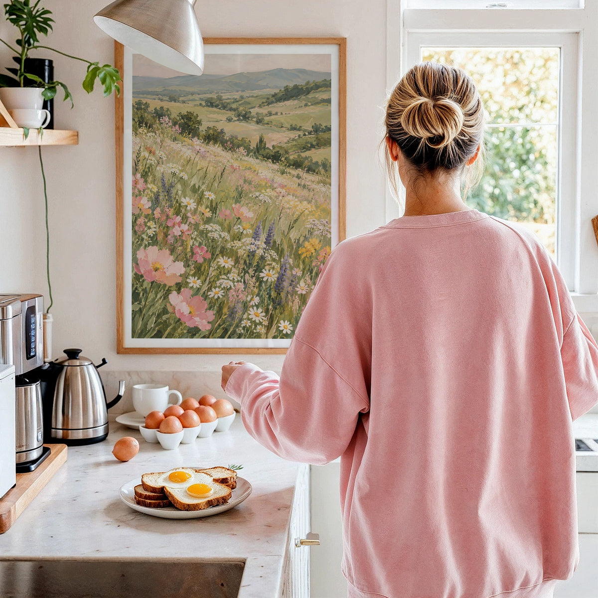 Floral Landscapes V wall art in a room