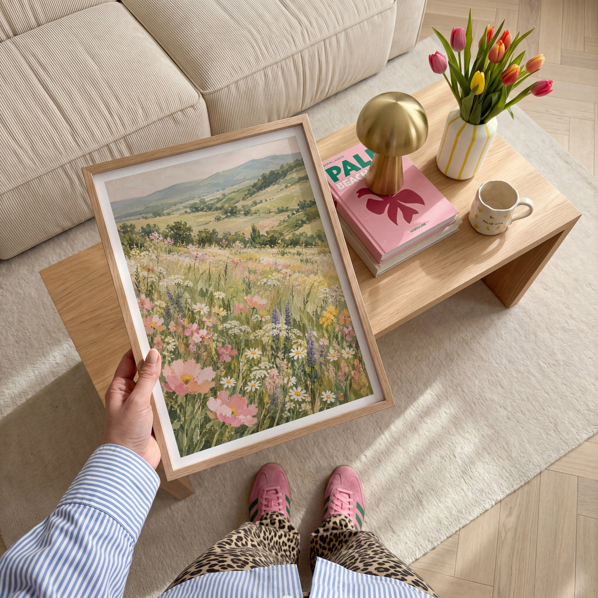 Floral Landscapes V wall art in a room
