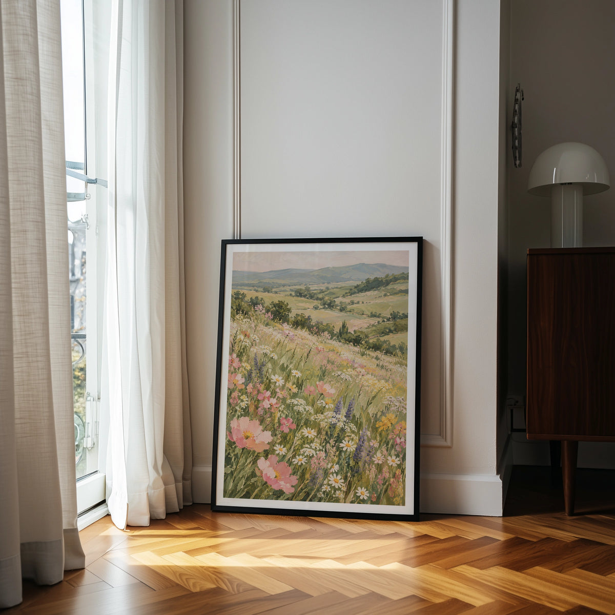Floral Landscapes V wall art in a room