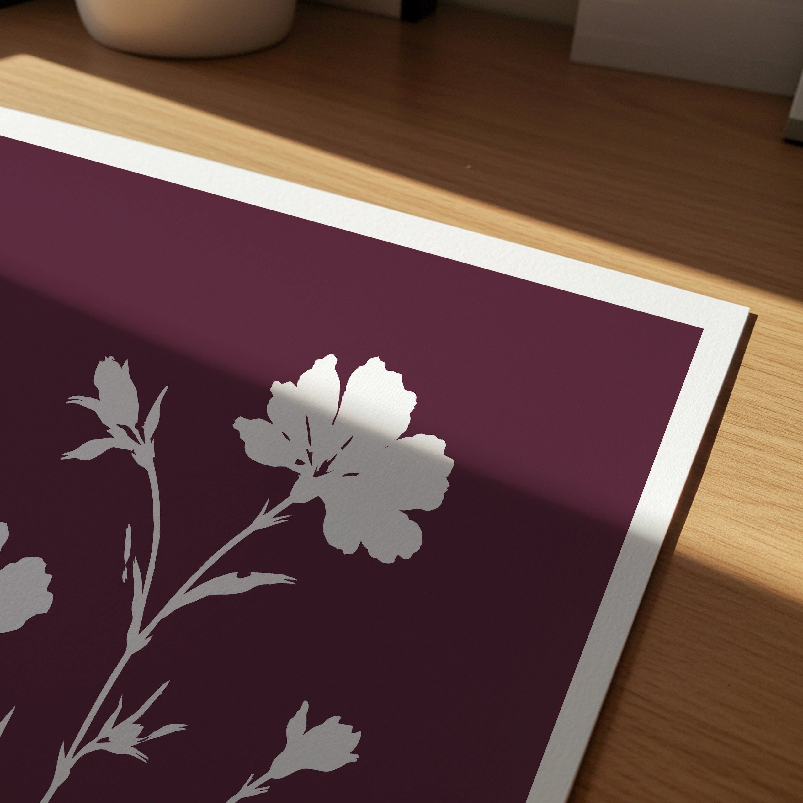 Floral Silhouettes I wall art in a room