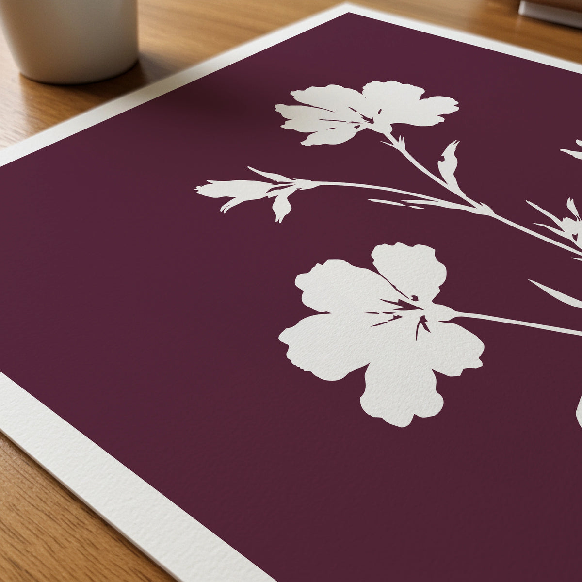 Floral Silhouettes I wall art in a room