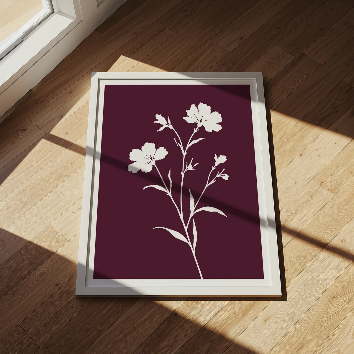 Floral Silhouettes I wall art in a room