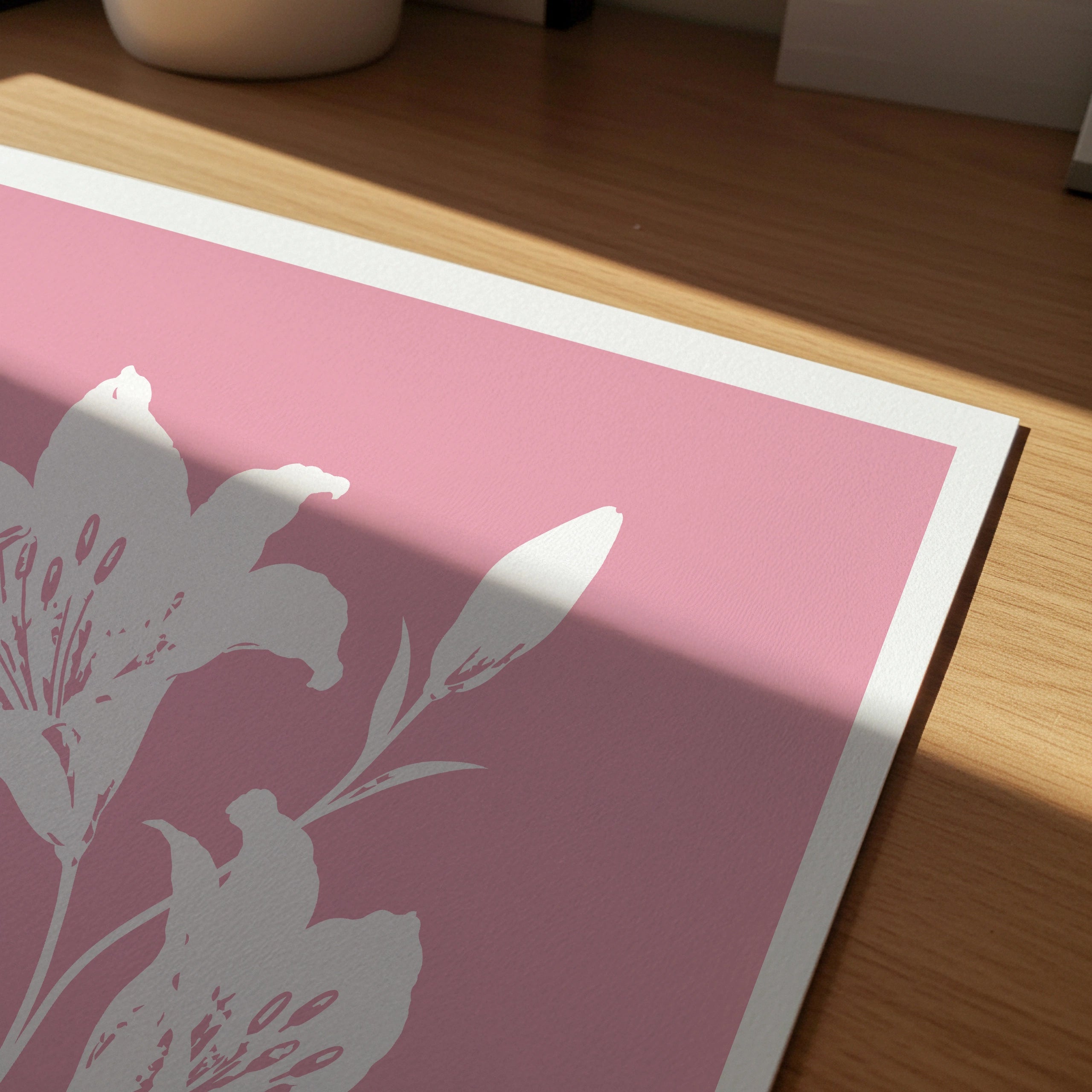 Floral Silhouettes II wall art in a room