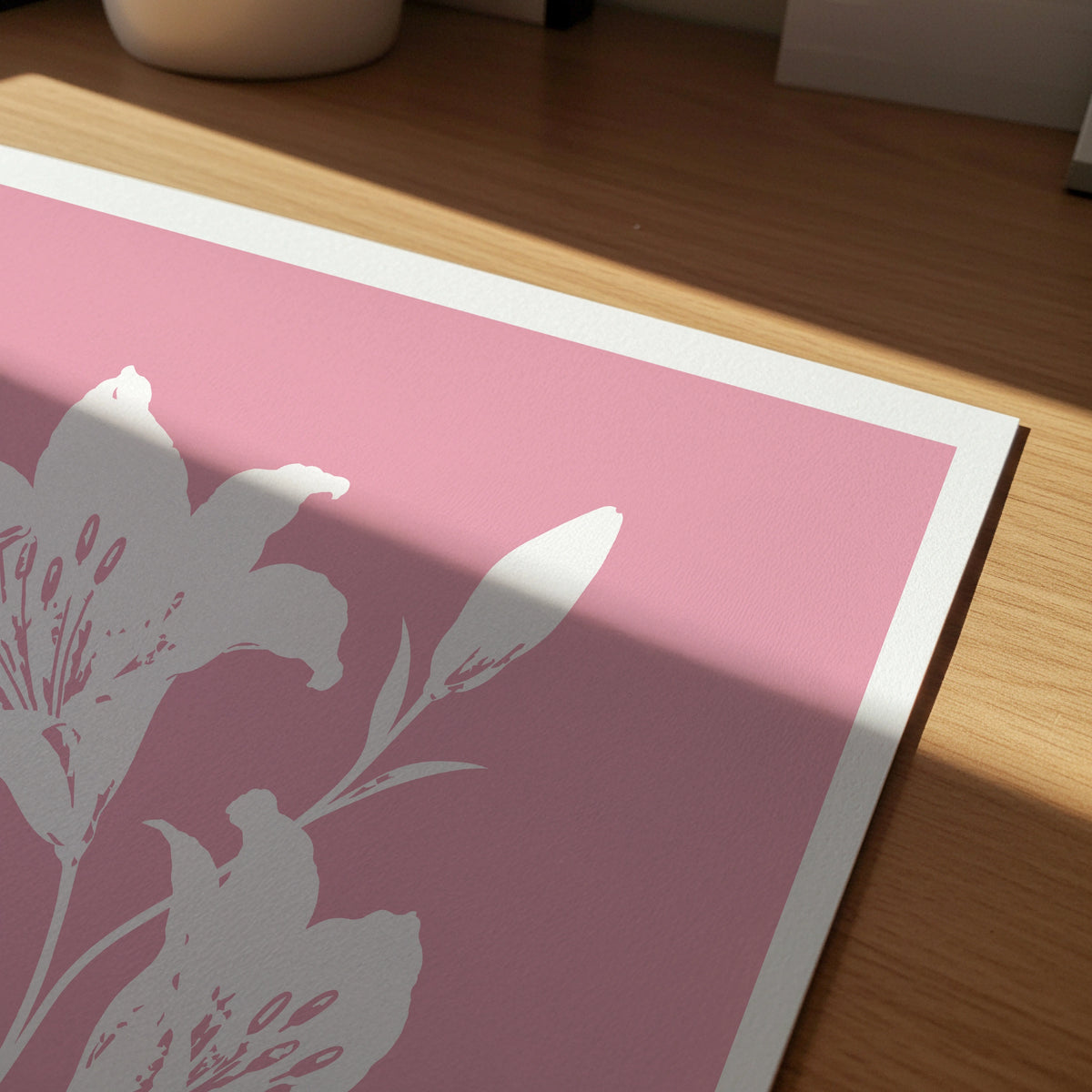 Floral Silhouettes II wall art in a room