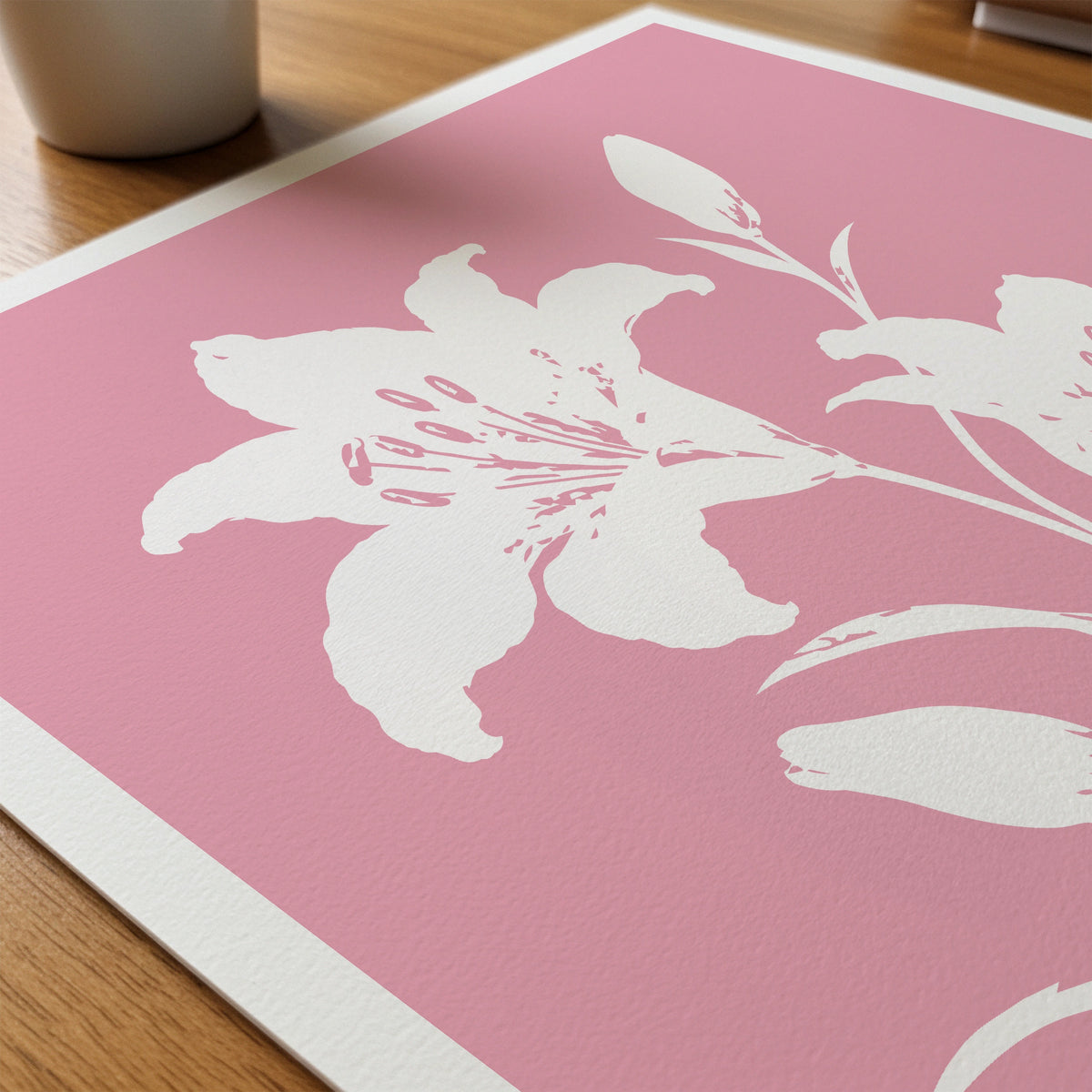 Floral Silhouettes II wall art in a room