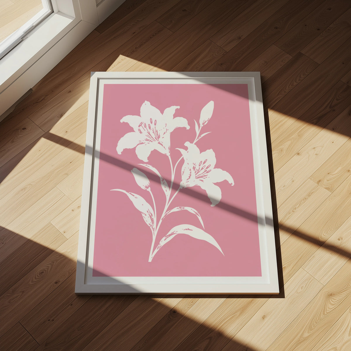 Floral Silhouettes II wall art in a room