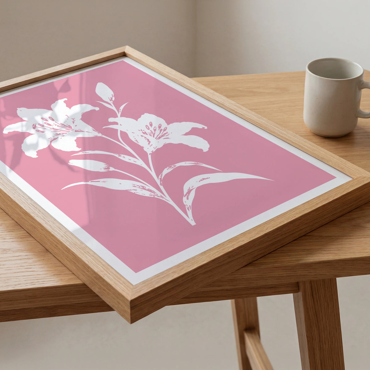 Floral Silhouettes II wall art in a room