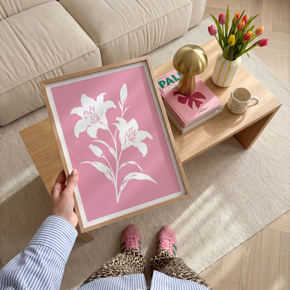 Floral Silhouettes II wall art in a room