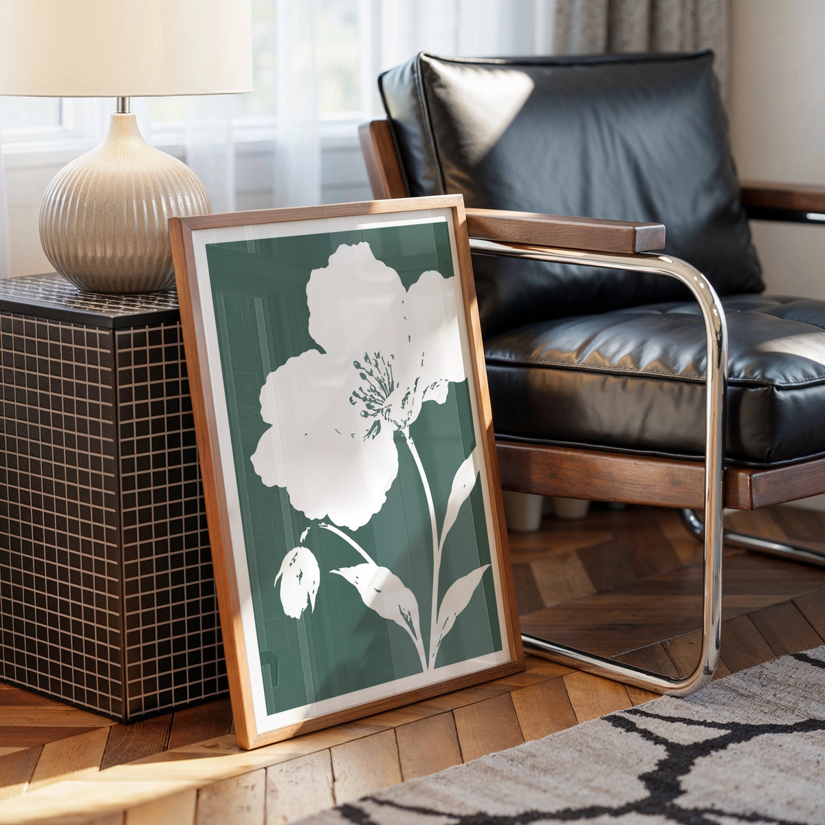 Floral Silhouettes III wall art in a room