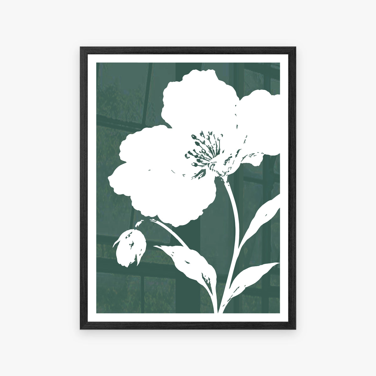 Floral Silhouettes III in a black frame