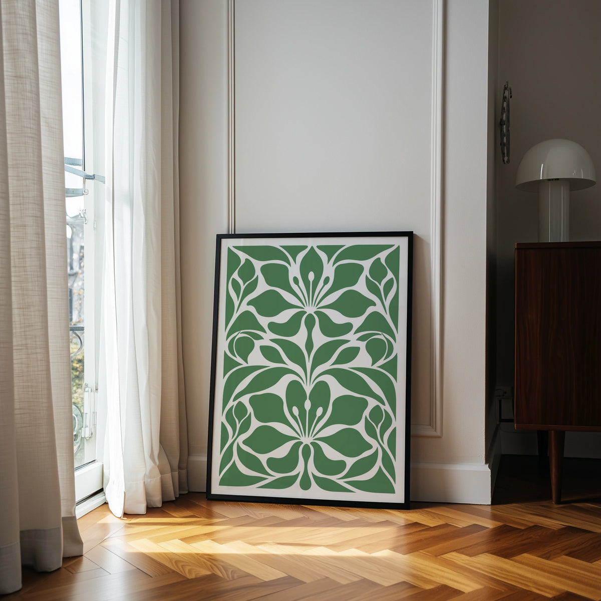Floral Silhouettes IV wall art in a room