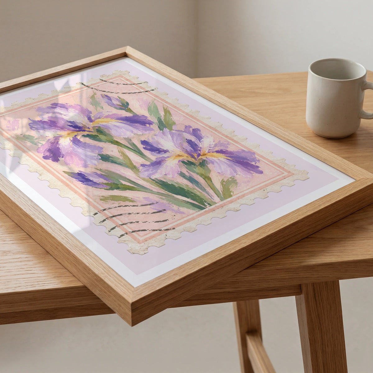 Floral Stamps I wall art in a room