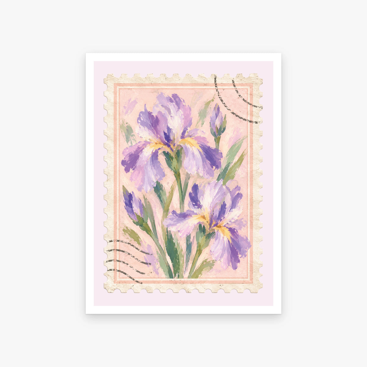 Floral Stamps I art print