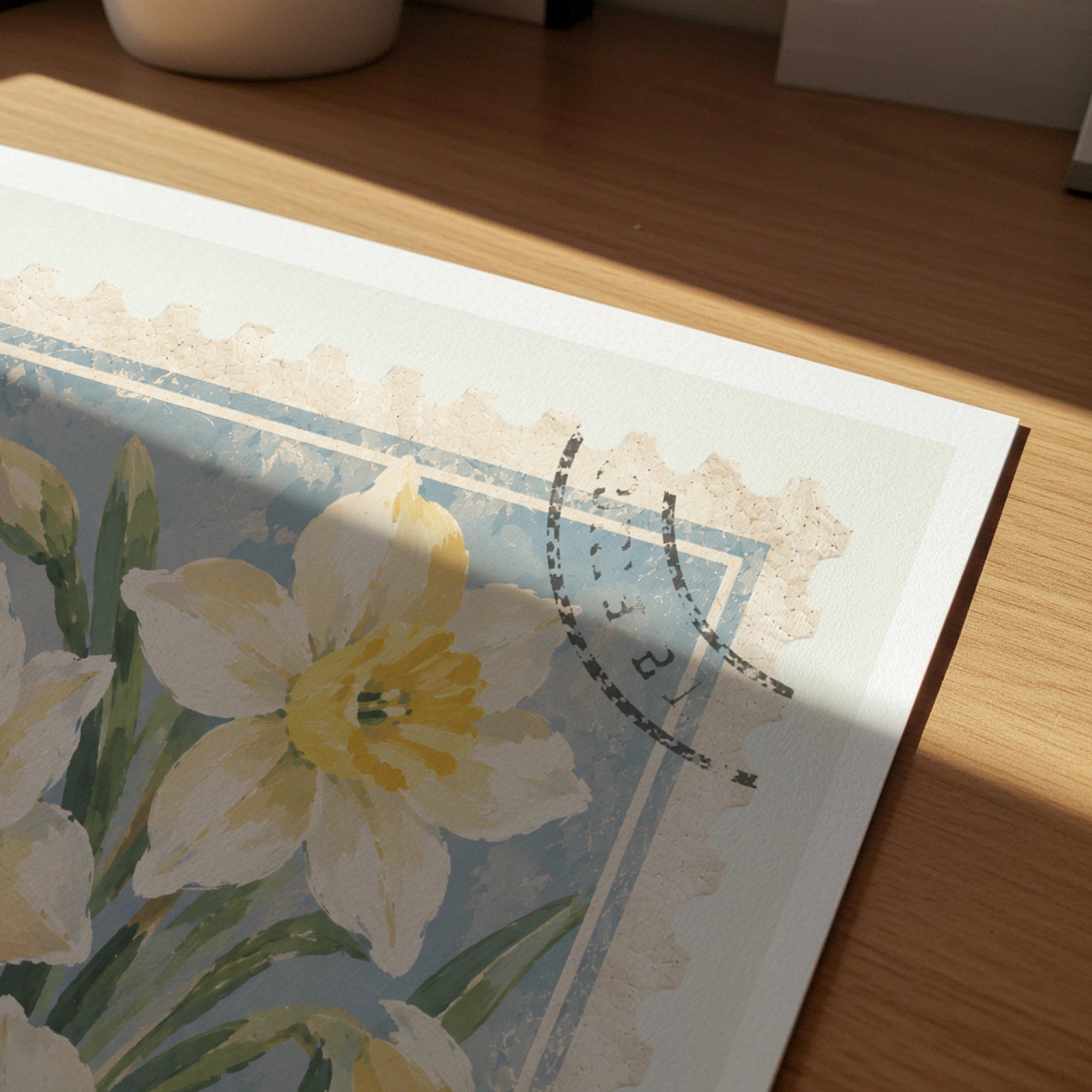 Floral Stamps VI wall art in a room