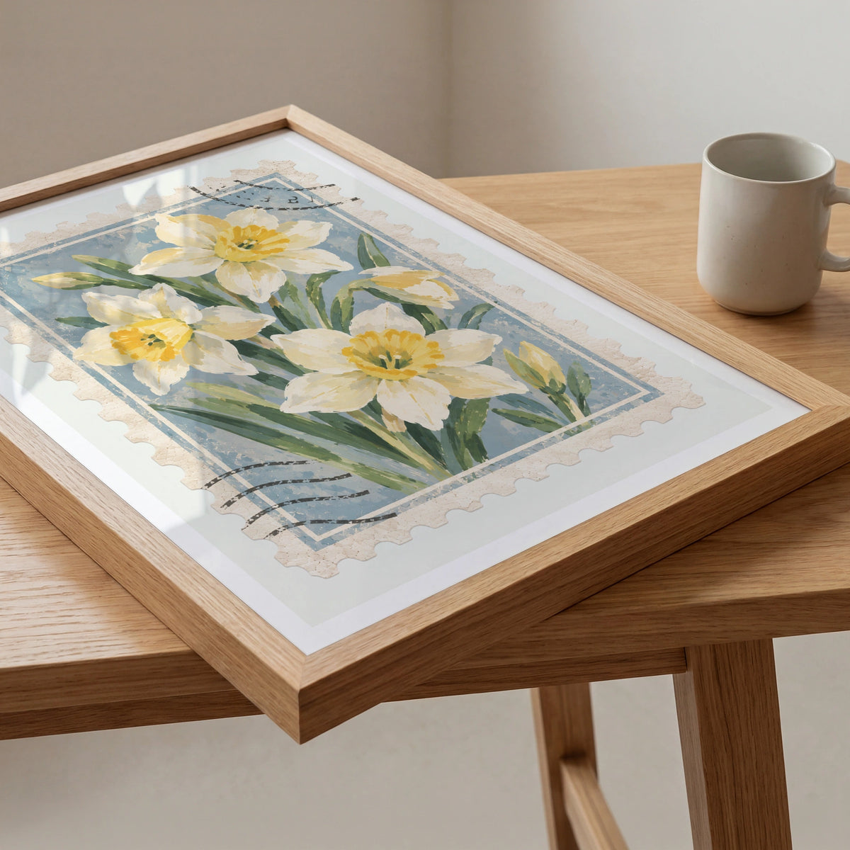 Floral Stamps VI wall art in a room