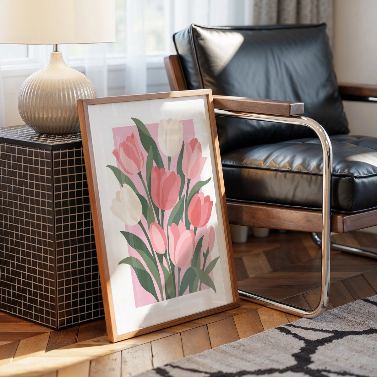 Vectoral Floral Illustration II wall art in a room